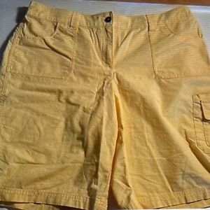 Chico's Yellow Cotton Bermuda Shorts - XL (3)